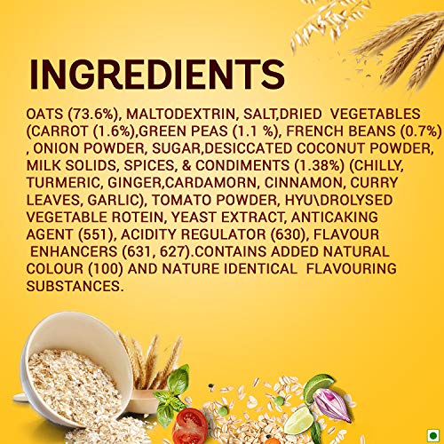 Image of Saffola Masala Oats Veggie Twist, 500g + Saffola Masala Oats, Curry & Pepper, 500g