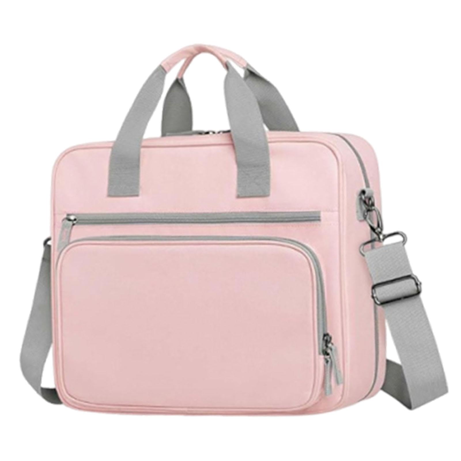 Raccoglitore con Cerniera Portatile a 3 Anelli, Borsa Portadocumenti Impermeabile 600D con Tasca Rimovibile, Custodia per Ufficio 12x13.4x4.2 pollici