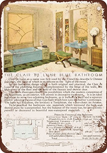 Twvvcteyc 1930 Standard Clair De Lune Blue Bathroom Fixtures Metal