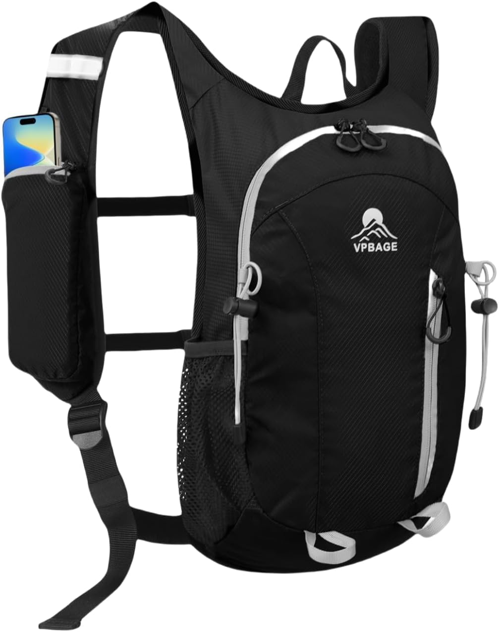 Small Hiking Backpack with Front Phone Holder, Packable Back pack with Chest and Waist Strap, Lightweight Daypack for Women Men Small Hiking Backpack with Front Phone Holder, Packable Back pack with Chest and Waist Strap, Lightweight Daypack for Women Men