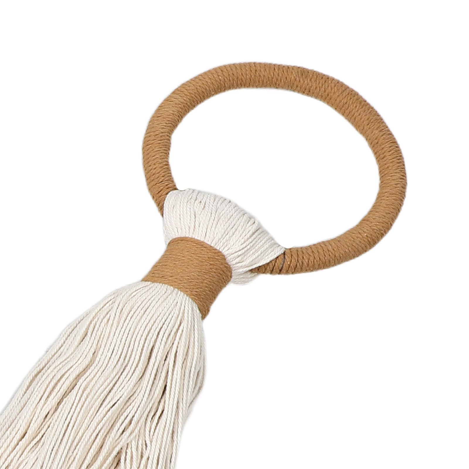 Generic 2 sztuki makramy na ścianę – dekoracja ścienna w stylu boho z frędzlami – girlanda w stylu boho z frędzlami do pokoju dziecięcego, na imprezę, wesele, do sypialni, na kominek lub jako tło do