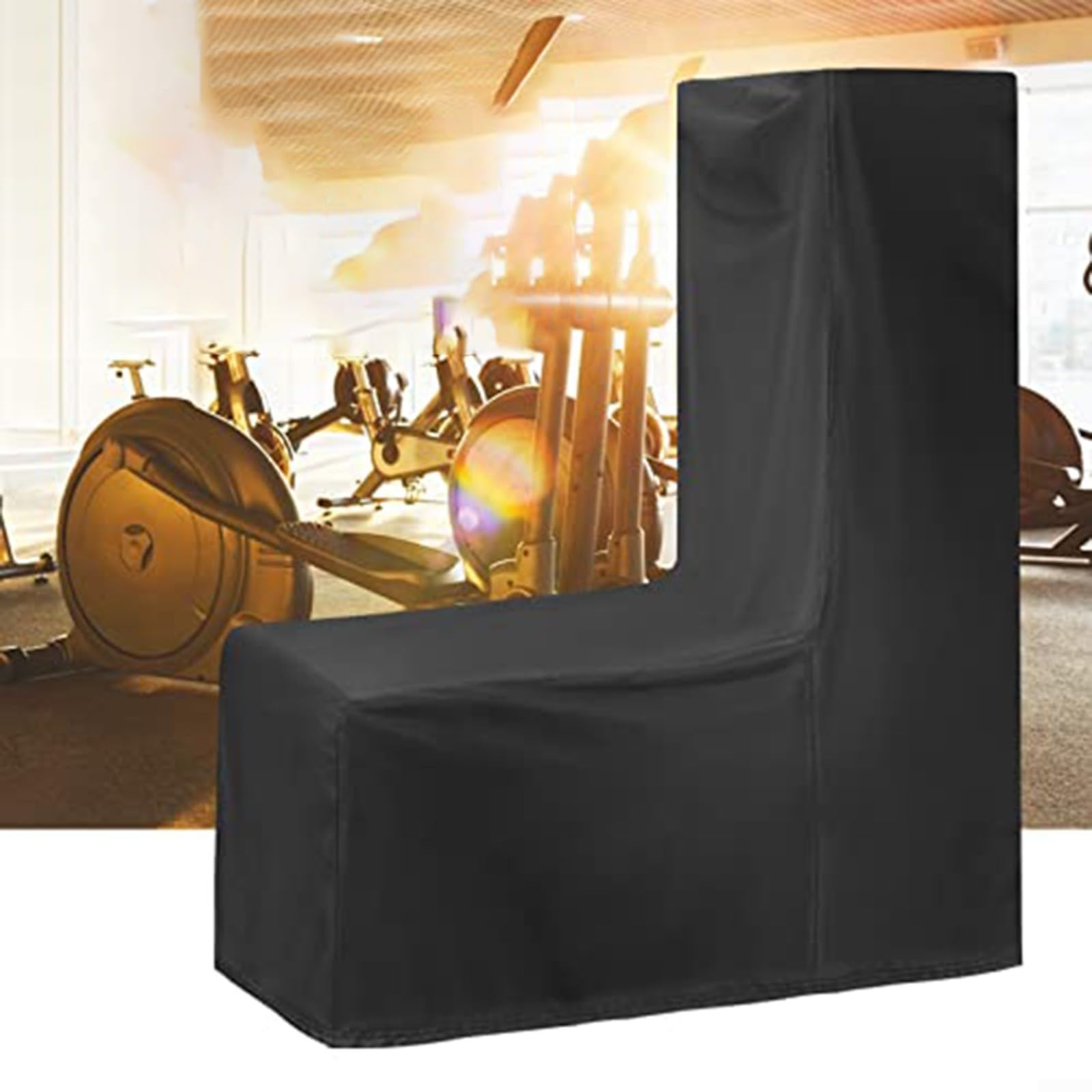 Abdeckung für Crosstrainer, wasserdichte Schutzhülle mit Kordelzug und Reißverschluss, staubabweisendes 420D-Oxford-Gewebe für drinnen und draußen, Heimgebrauch (165 x 65 x 140 cm)