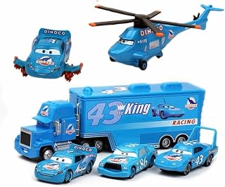 5PCS Movie Cars 2 3 Cow Tractor Vehicles 1:55 Loose Diecast Vehicles Toys (Dinoco Team)