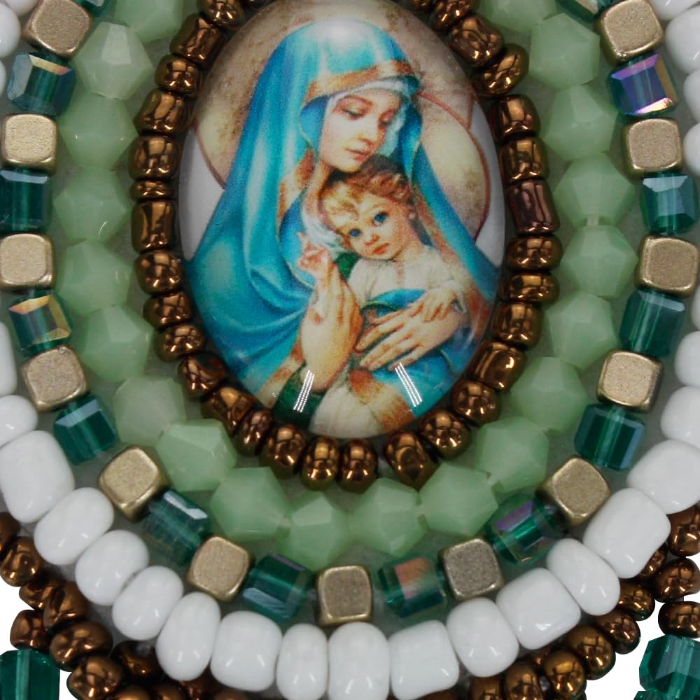 Toppa Ricamata Messicana - Forchetta Con Cuore Fiammeggiante E Scritta Lady Of Guadalup, Per Cucire - Foto 4