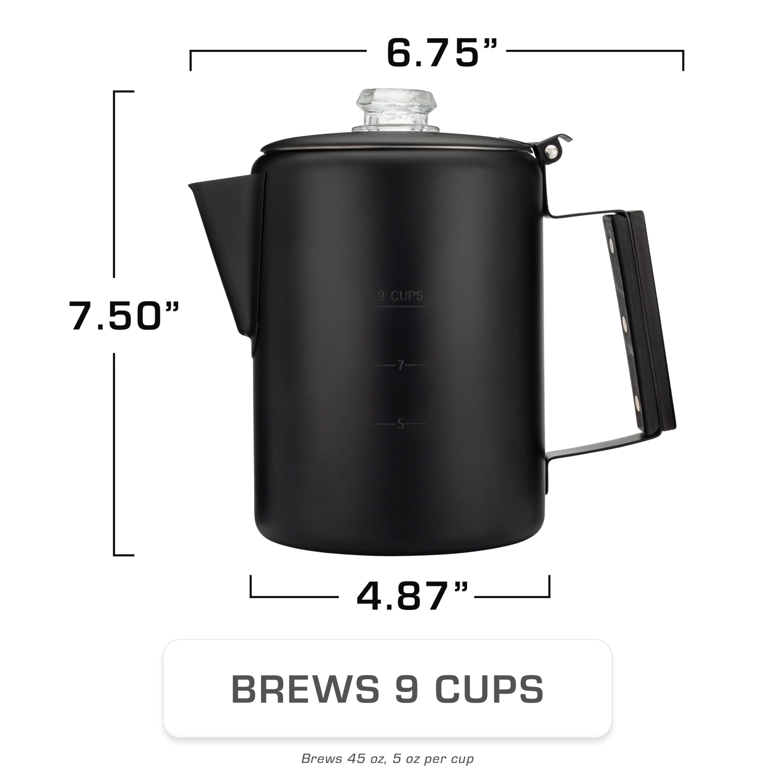 Coletti ステンレススチール 9カップ コーヒーパーコレーター Amazon.com: COLETTI Bozeman Black Percolator Coffee Pot — Camping