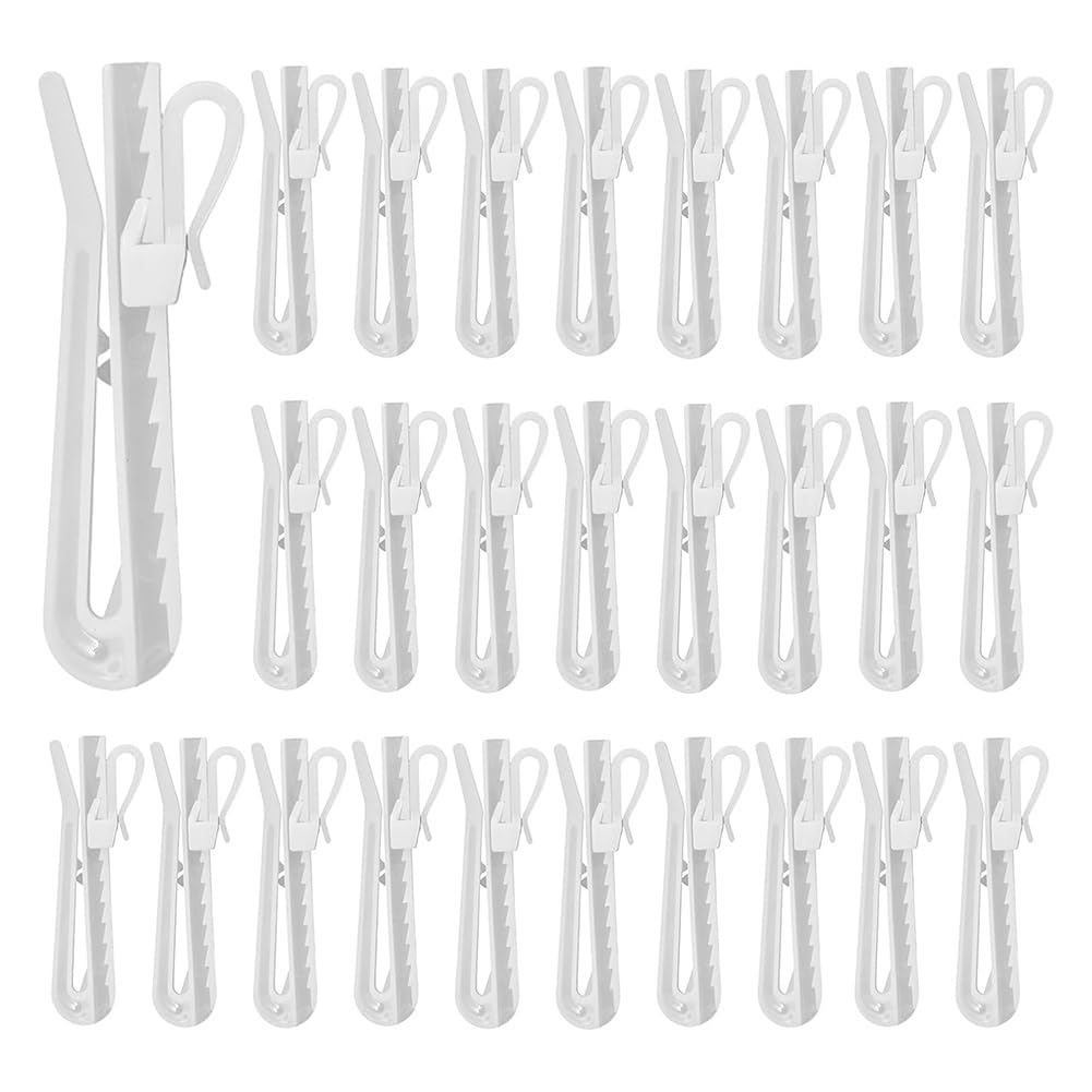 CTRLZS Curtain Hooks 9cm Adjustable Pinch Pleat 100PCS Plastic Drapery Pins for Pleated Drapes, Ideal for Window, Door