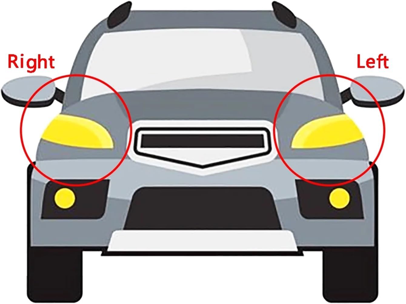 Compatible For Renault Kangoo 2003-2009 Car Replace Headlamp Lens Cover Headlight Shell Head Light Shade Housisng Lampshade Caps(Style 2 A Pair)