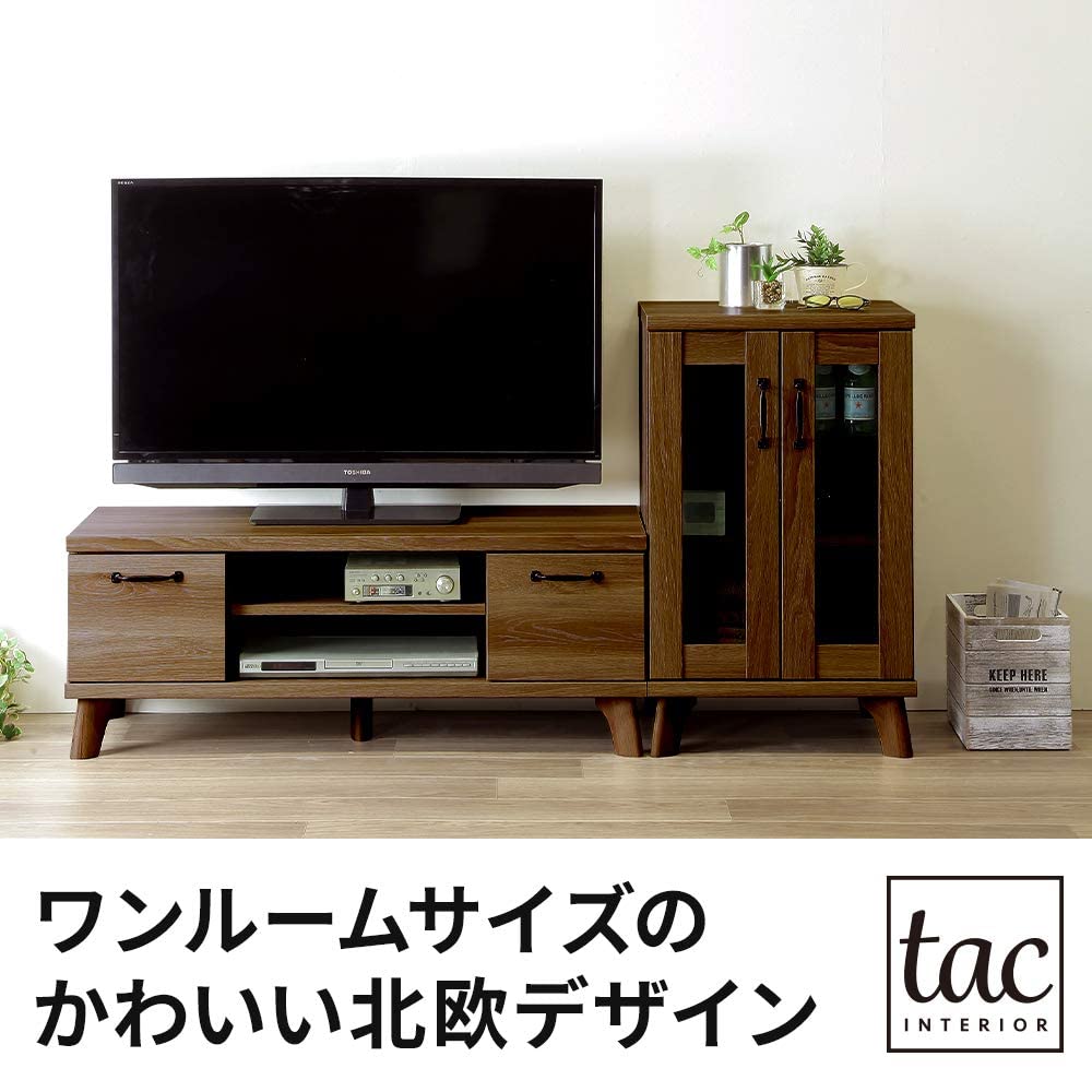 Amazon｜tac INTERIOR テレビボード 幅100㎝ 半完成品 ウォールナット