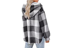 Women's Sherpa Lined Plaid Cardigan