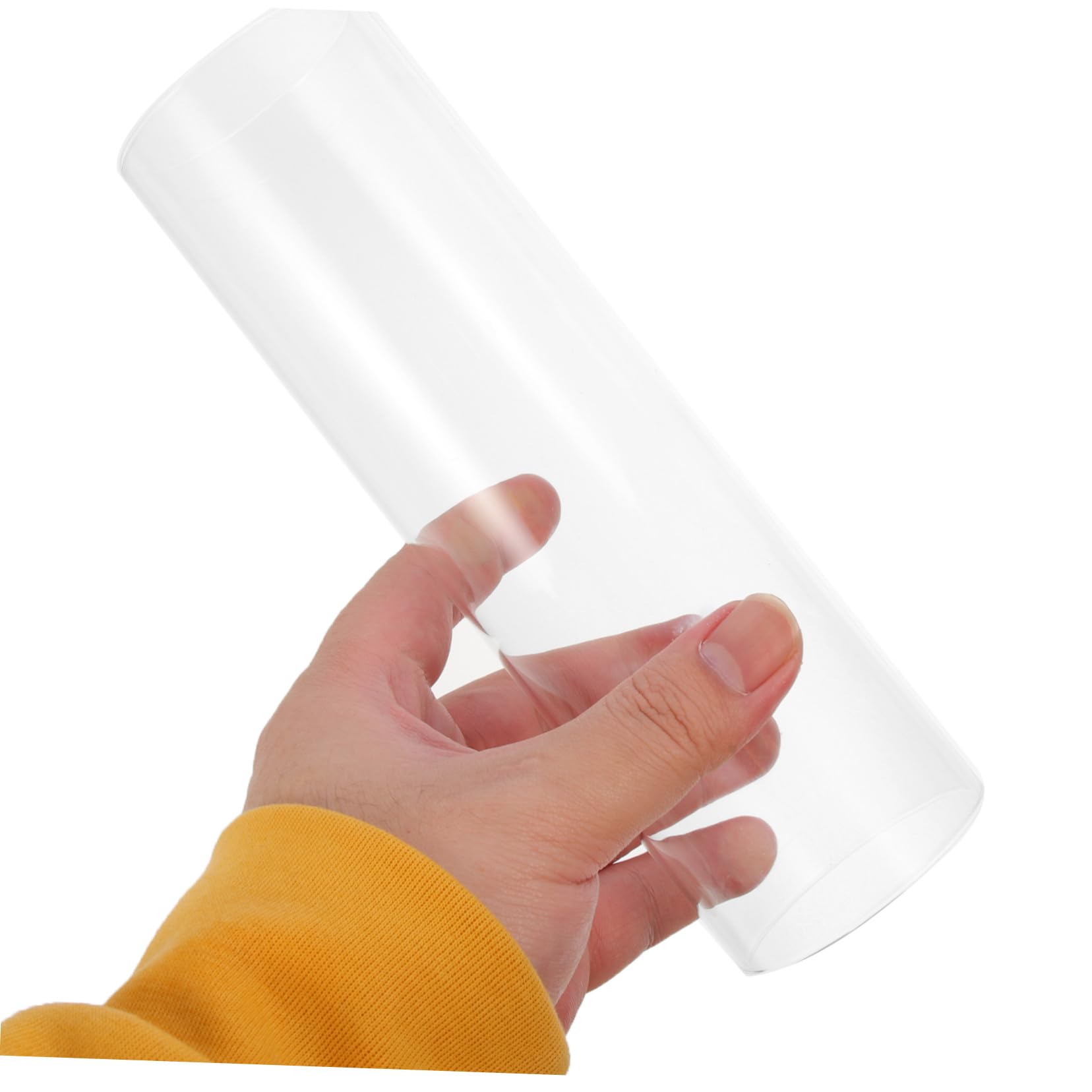 4 Pezzi Paralume per Candela in Vetro Borosilicato Trasparente