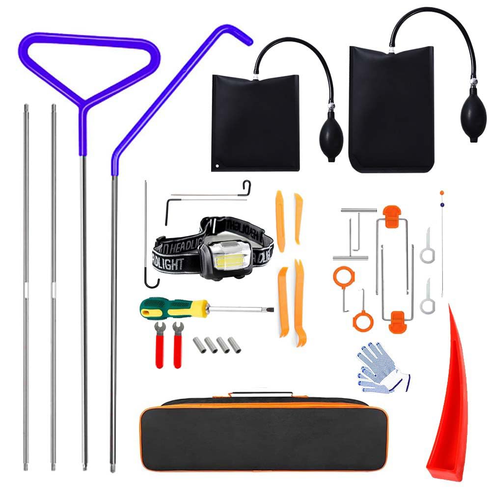 Kit 24 Pezzi Attrezzi Auto CISSIYOG - Con Pompa Aria E Strumenti Di Rimozione - Foto 2