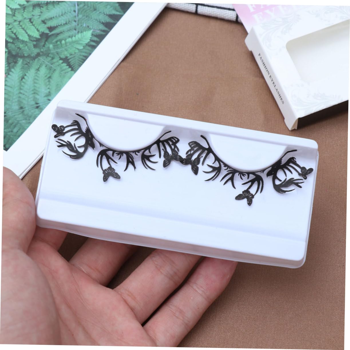 Beaupretty 15 Paires Longs Faux Cils Faux Cils En Papier D'halloween De Coupe De Papier Réutilisables De Fête De Mascarade De Autocollant Se Réconcilier