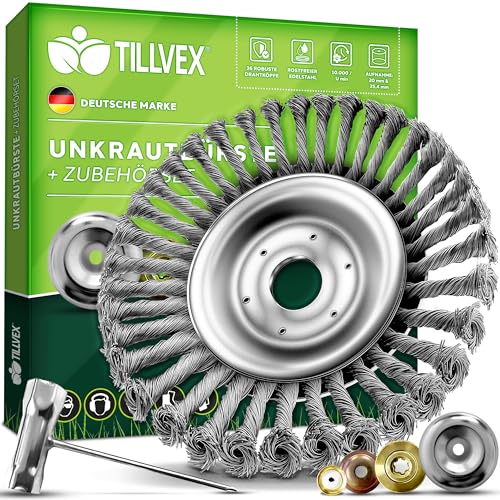tillvex Profi Unkrautbürste für Freischneider & Motorsense [Design 2025]...