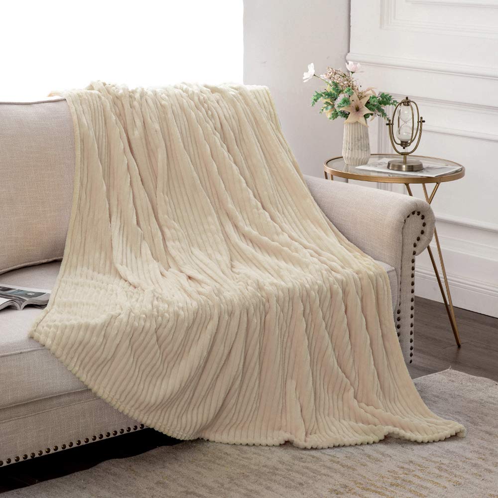 Coperta Pile Singolo 125x150 Cm - Morbida, Calda Con Pompon, Per Divano, Letto E Ufficio - Foto 5