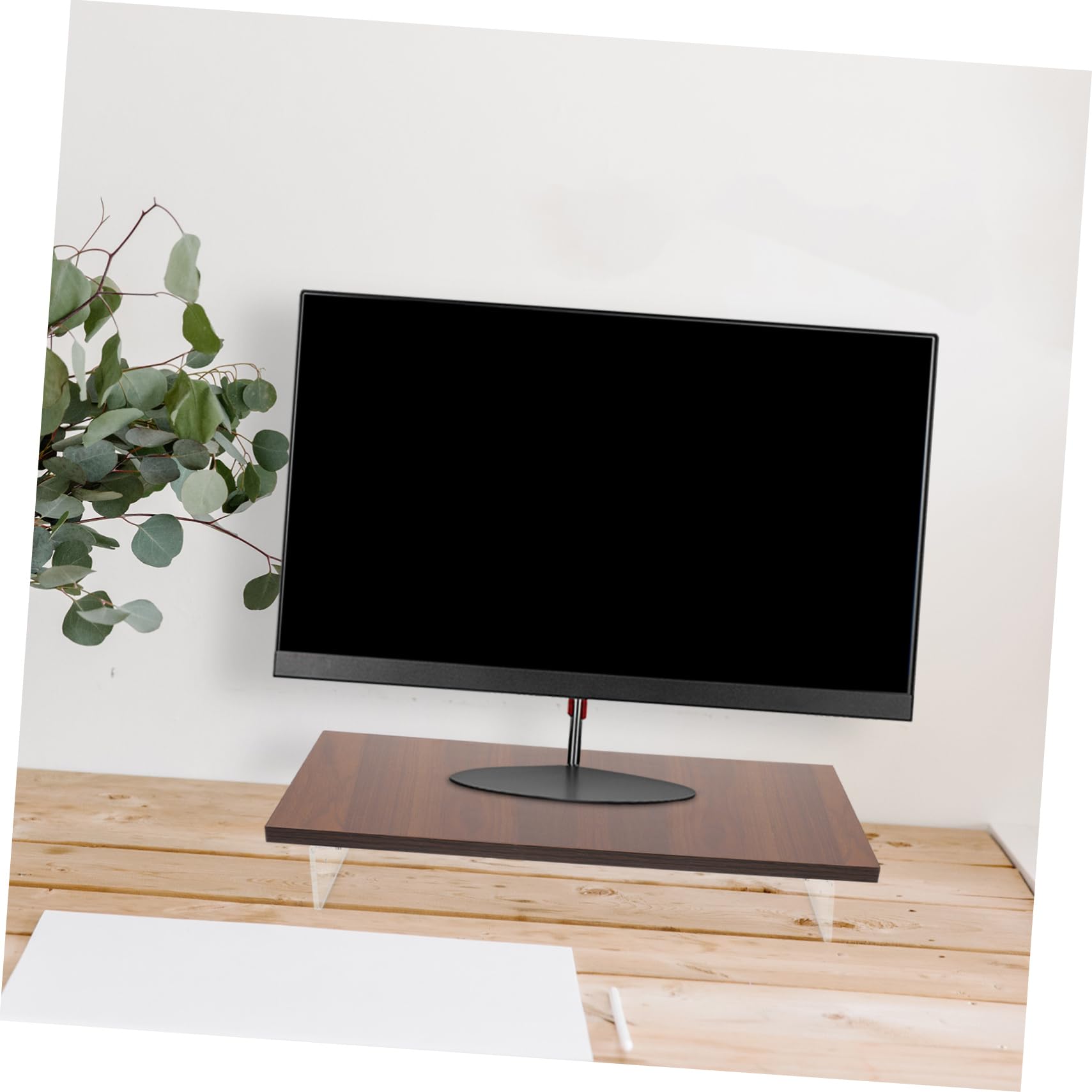 Supporto Per Monitor Da Scrivania in Acrilico Stabile E Facile Da Installare Supporto Per Laptop Superficie Lucidata E Bordi Piatti Per Ufficio E Home Office