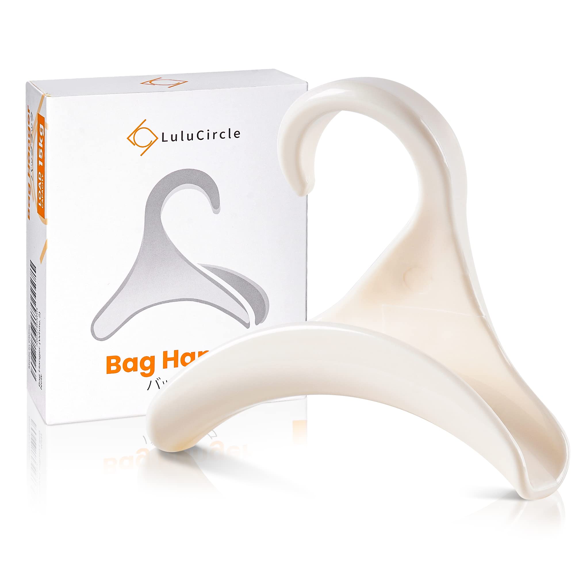 LuluCircleLuluCircle Purse Hanger for Closet, Purse Organizer for Closet, Handbag Hanger, Purse Hanger Hook, Purse Storage, Bag Hanger, Purse Hooks (White, 2 Pieces), Gift for Woman