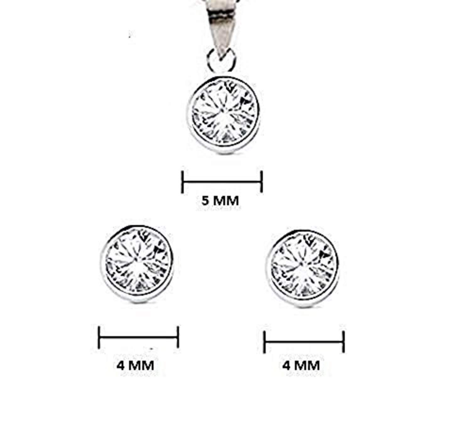 Collana Argento 925 Con Zircone Bianco 5 Mm – Gioiello Anallergico Made In Italy, Lunghezza 50 Cm - 2