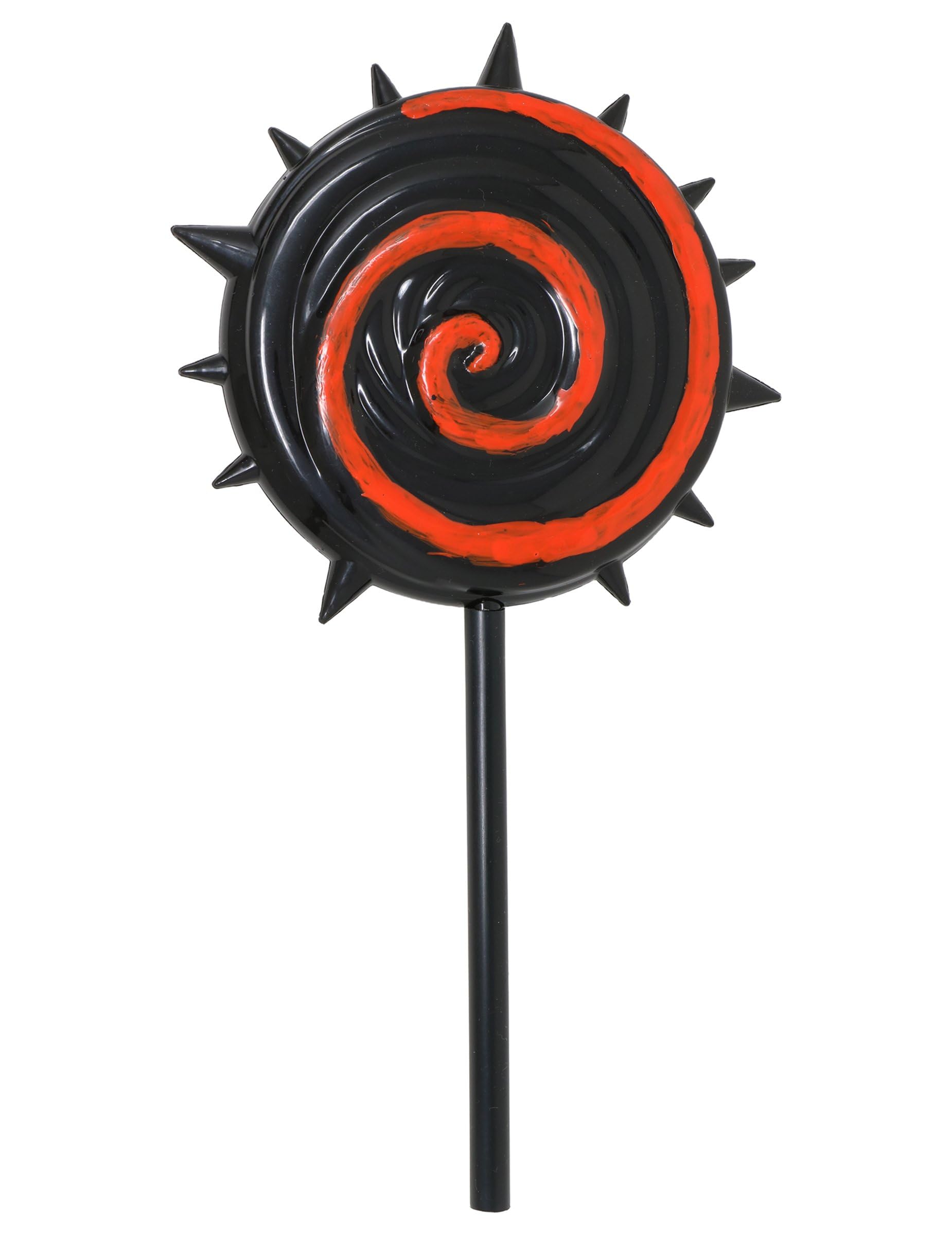 FIESTAS GUIRCA | Red and Black Lollipop (7.9 in) - Clown Costume Accessory for Halloween and Horror Parties - Ideal for Children and Adults - Toy Prop for Carnival and More - Red and Black