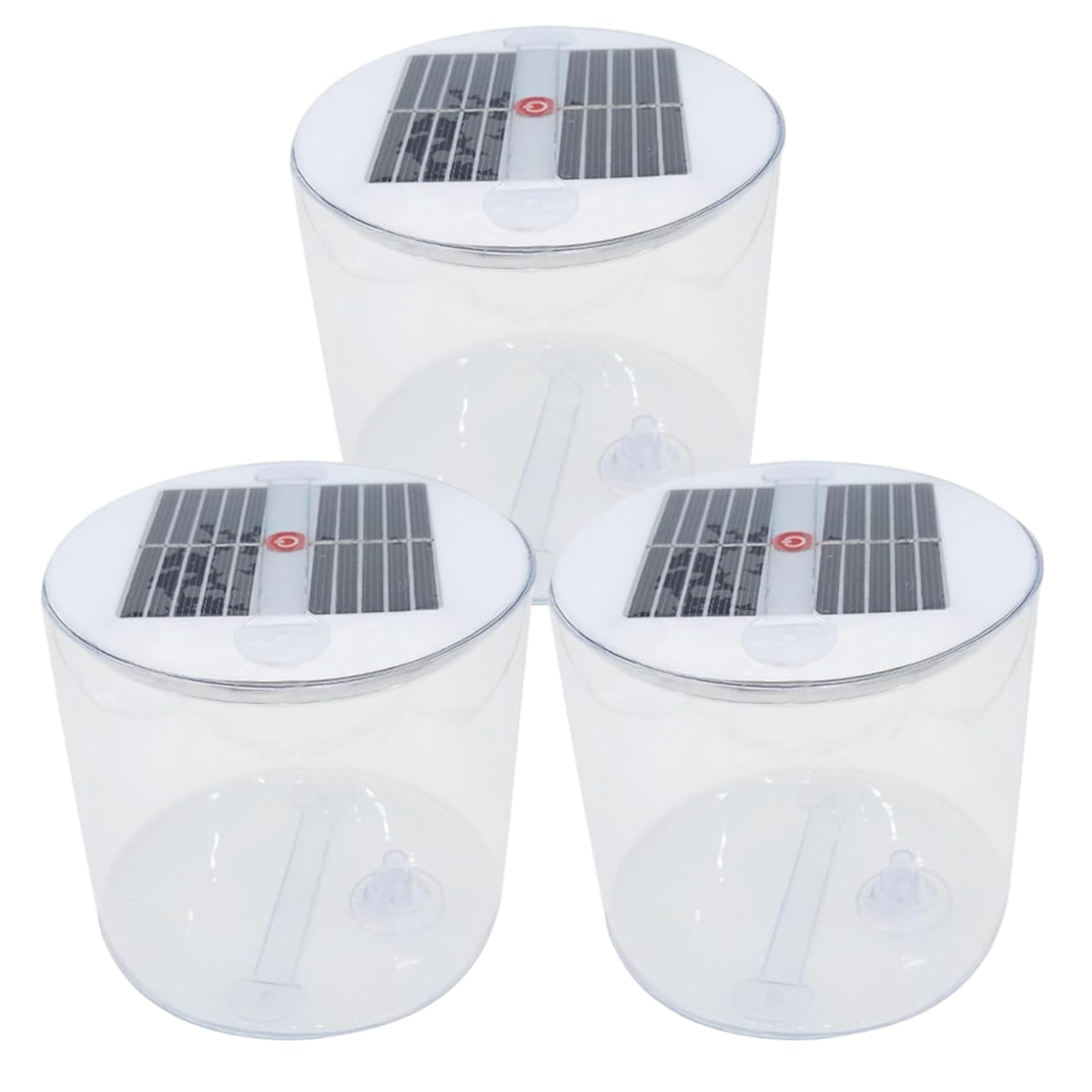 Linterna solar de camping portátil e inflable de 3 piezas con asa y válvula, impermeable, 1000 mAh, 4-10 h de luz blanca para pesca, tienda de campaña, picnic, barbacoa y actividades al aire libr