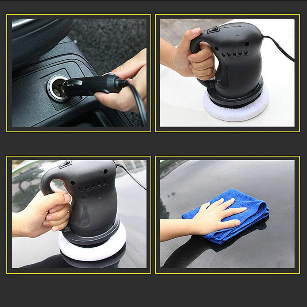 DOBO 12V Lucidatrice Levigatrice Auto Carrozzeria Lucidatore Ceratura Cera Polish con Panno Cuffia per utilizzo