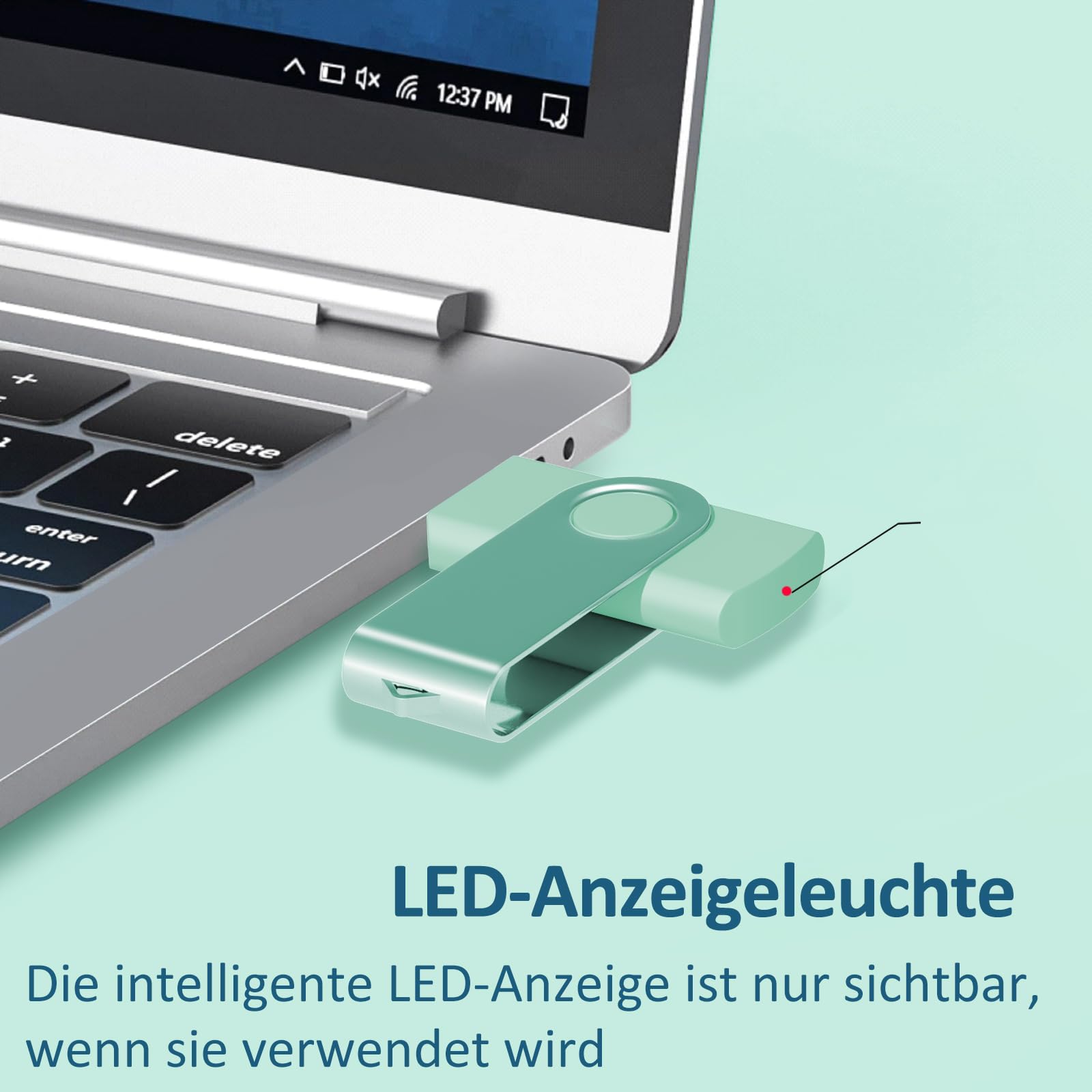 Chiavetta USB 64GB 5 Pezzi ABLAZE USB 3.0 PenDrive 64GB Girevole Pennetta USB per Archiviazione Dati con Corda (5 colori)
