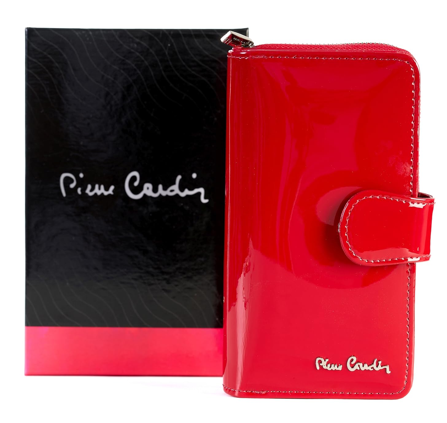 Cartera Pierre Cardin para mujer, hermosa, grande, espaciosa, de cuero genuino, regalo, cartera con monedero, porta tarjetas, cartera para chica, de cuero