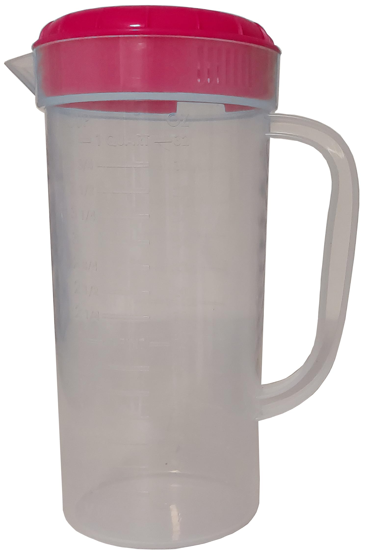 JBK Pottery 1qt. Mixing Pitcher - Measuring Pitcher with Lid only, as pictured | Made in USA (Red, Pitcher w/Lid)