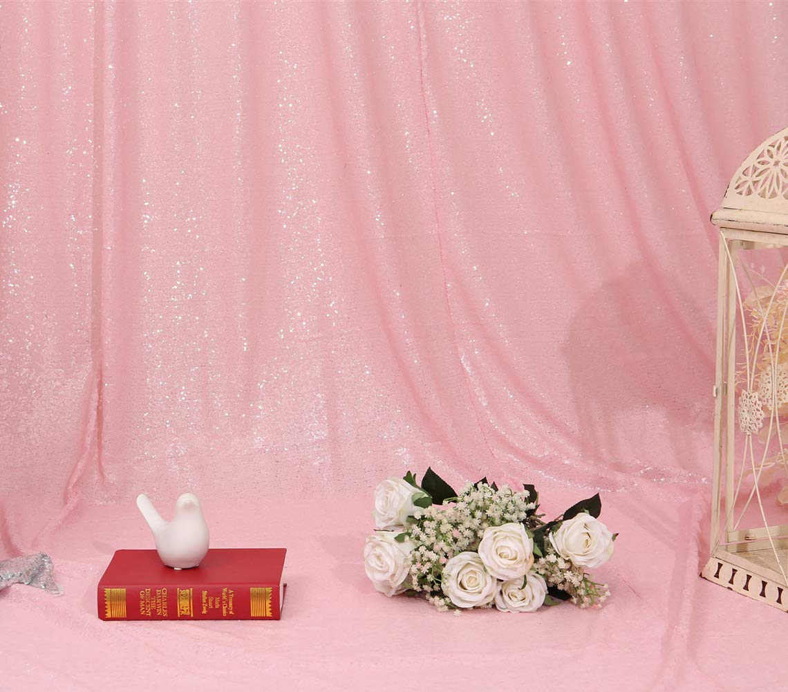 Eternal Beauty 305x305cm Pink Shinny Sequin Photography Backdrop Party Prom Wedding Youtobe Banquet Photo Background (10x10 feet) — view 2