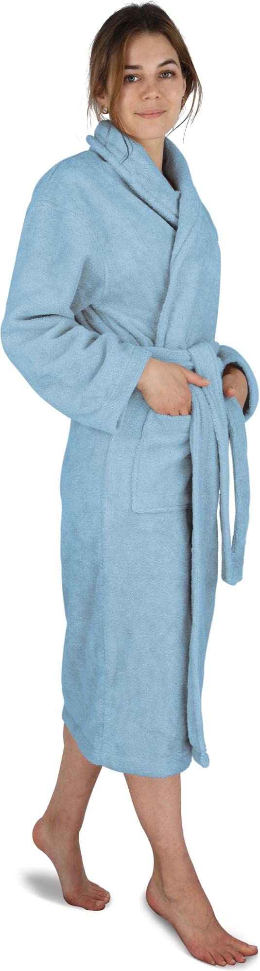 normani Luxus Bademantel | Saunamantel Flee 450 g/sm aus 100% Baumwolle für Damen und Herren in XS-8XL