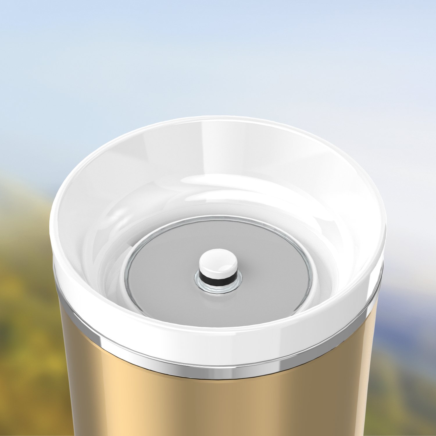 THERMOS Sipp Reisebecher, Edelstahl, vakuumisoliert, 473 ml, goldfarben