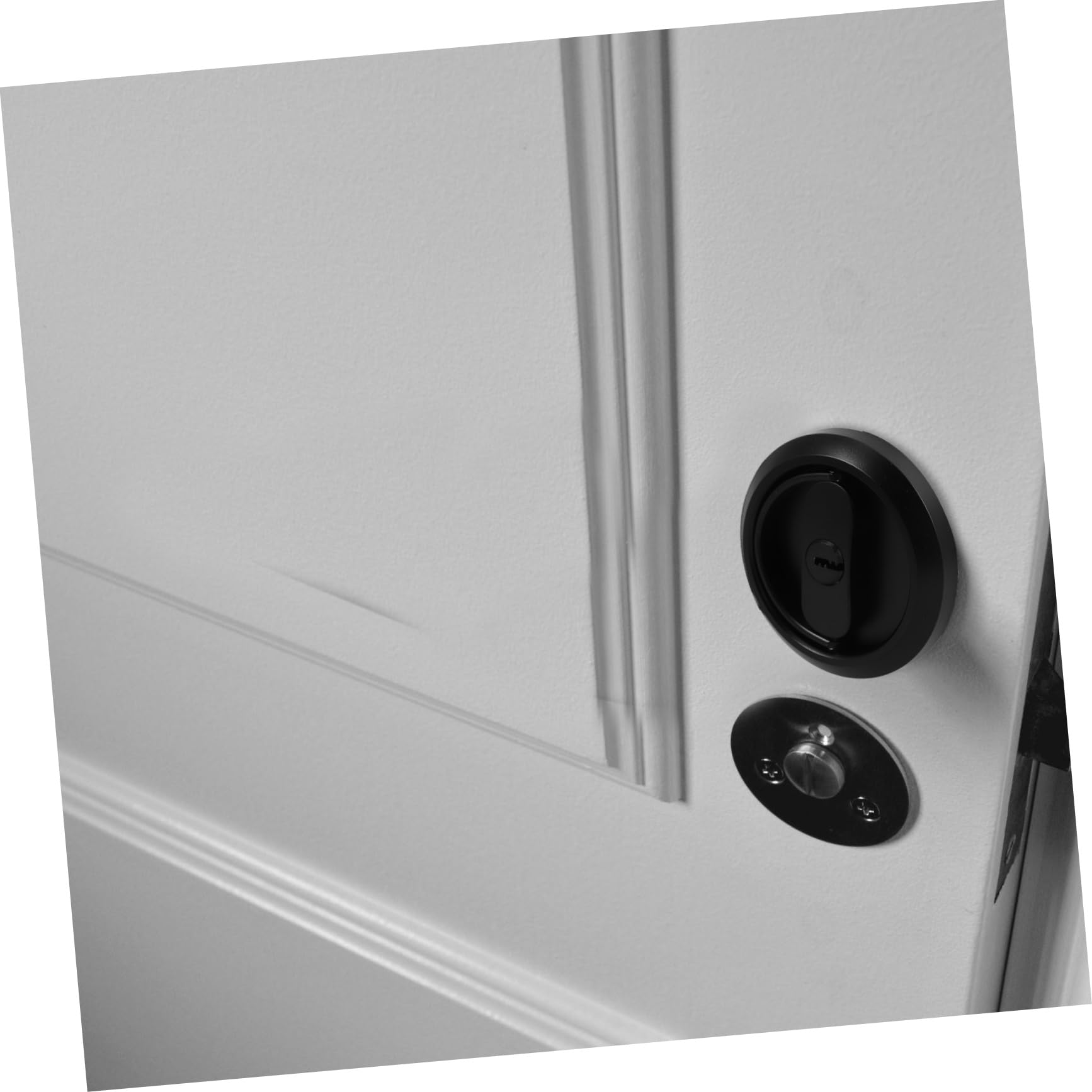 NUOBESTY Cerradura Diseño Invisible de Acero Inoxidable Redonda de Puerta de Bolsillo Instalación Rápida, para Dormitorio y Baño