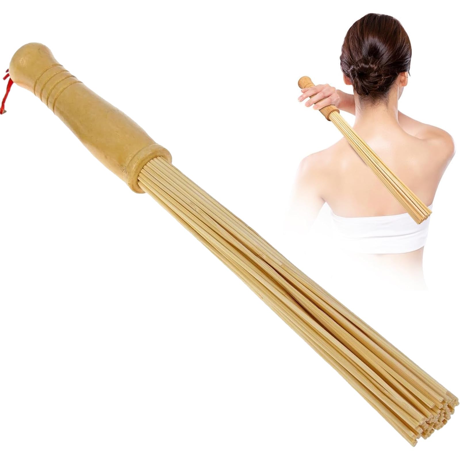 NimbusNote Bamboo Massage Stick for Back, Shoulders, Legs, and Feet - Portable Massager, Relieves Pressure, Promotes Relaxation