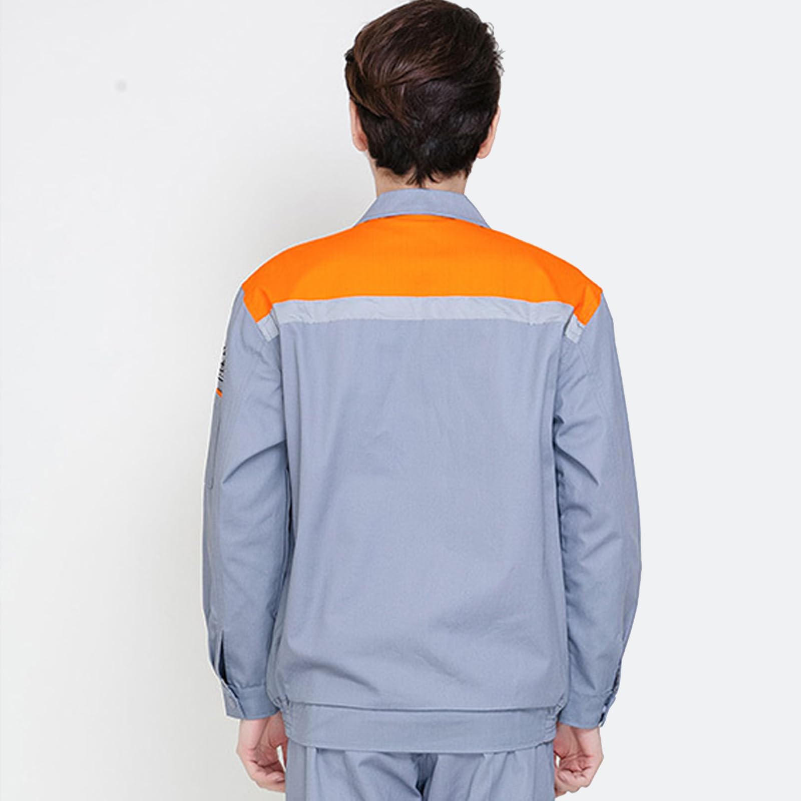Unisex De Manga Larga Mono De Algodón Zip Up Workwear Uniformes Con Raya Reflectante
