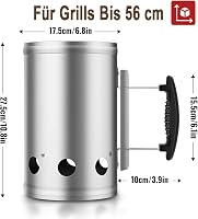 BEAU JARDIN Rapidfire 28x18cm Széngyújtó BBQ Grillhez Biztonsági Fogantyúval 5