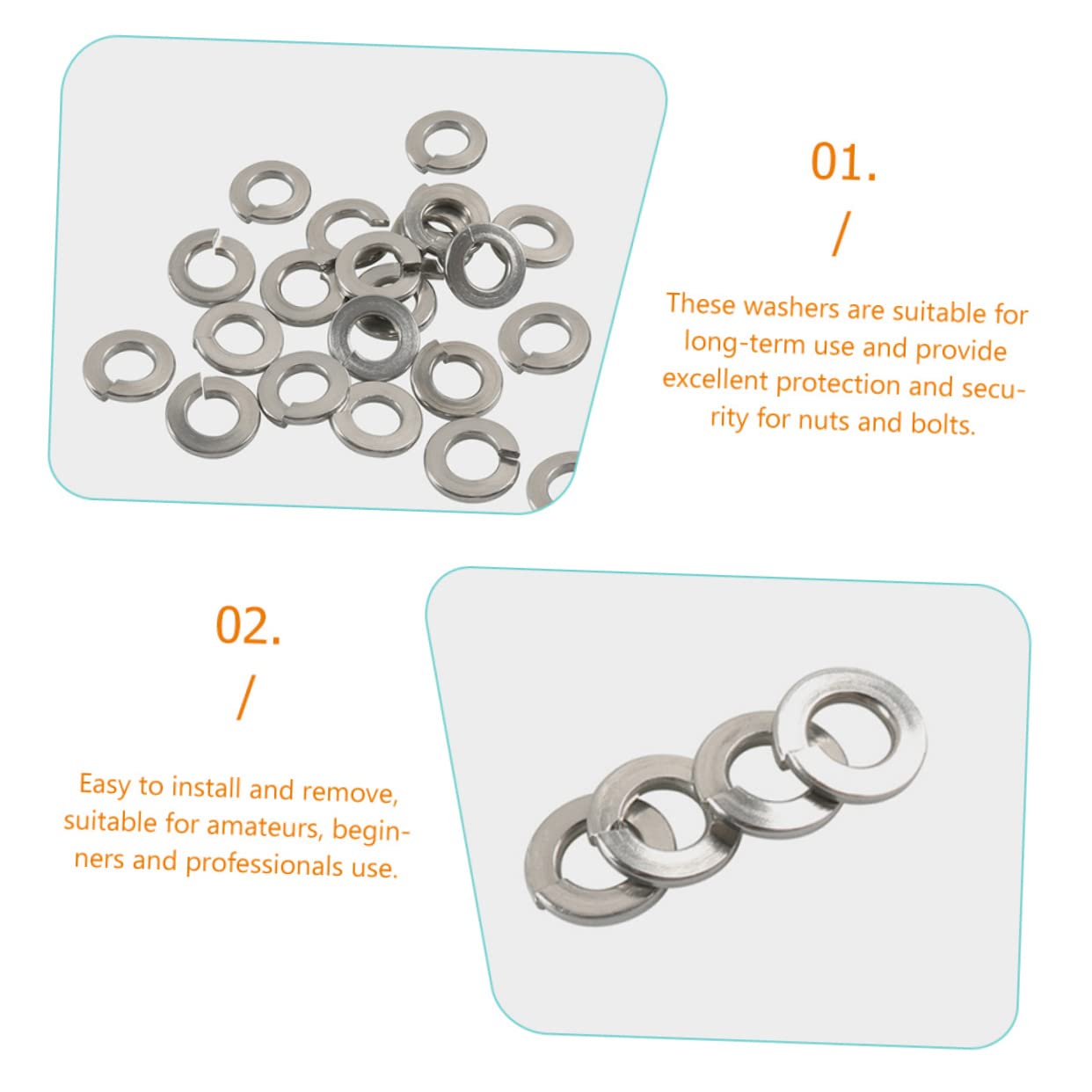 COLLBATH 350Pcs Washer Assortment Kit Gaskets for Screws Bolts Easy Install for Automotive Repair Plumbing Use