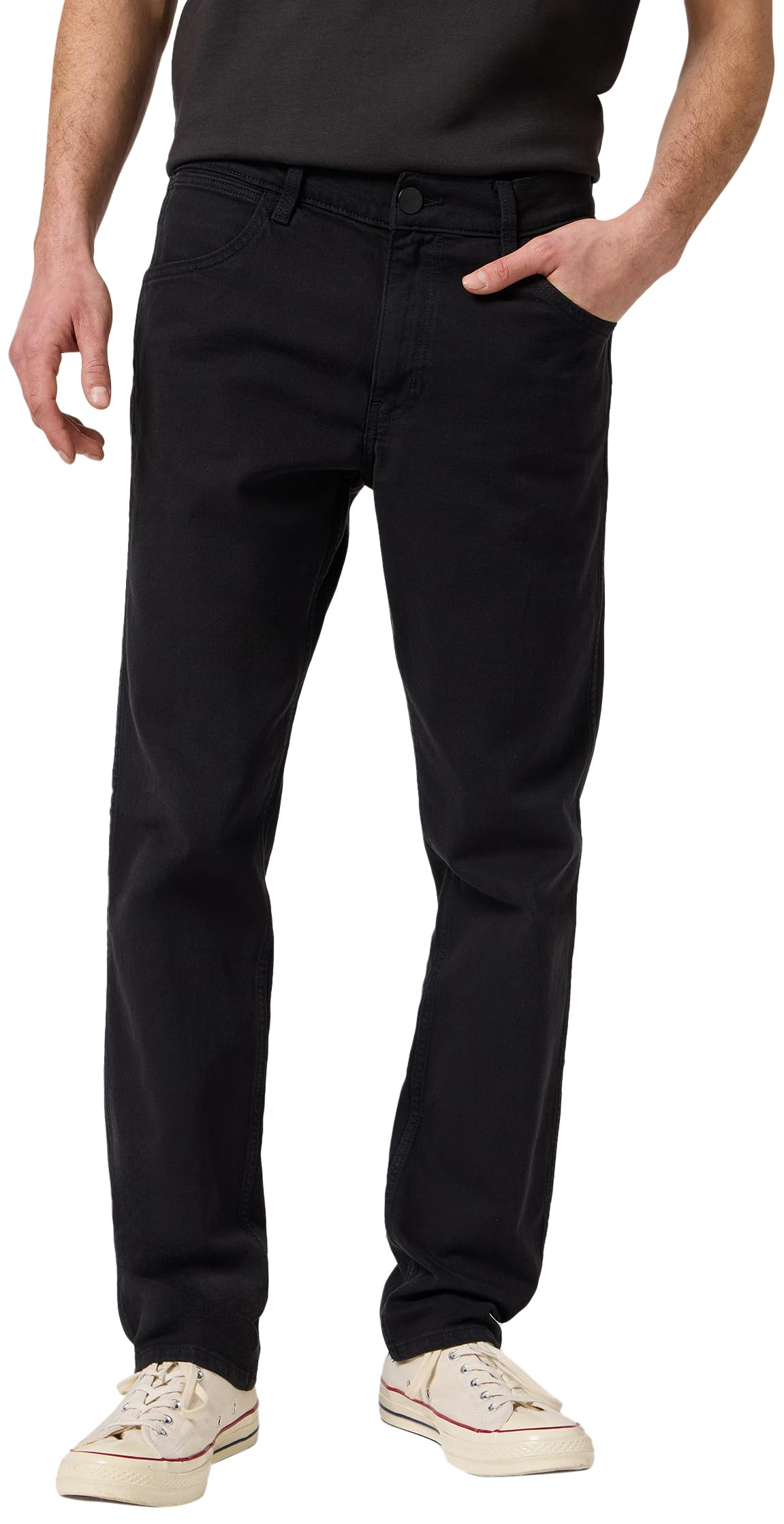 Wrangler Men's Greensboro Jeans, Black Rinse, 33/34