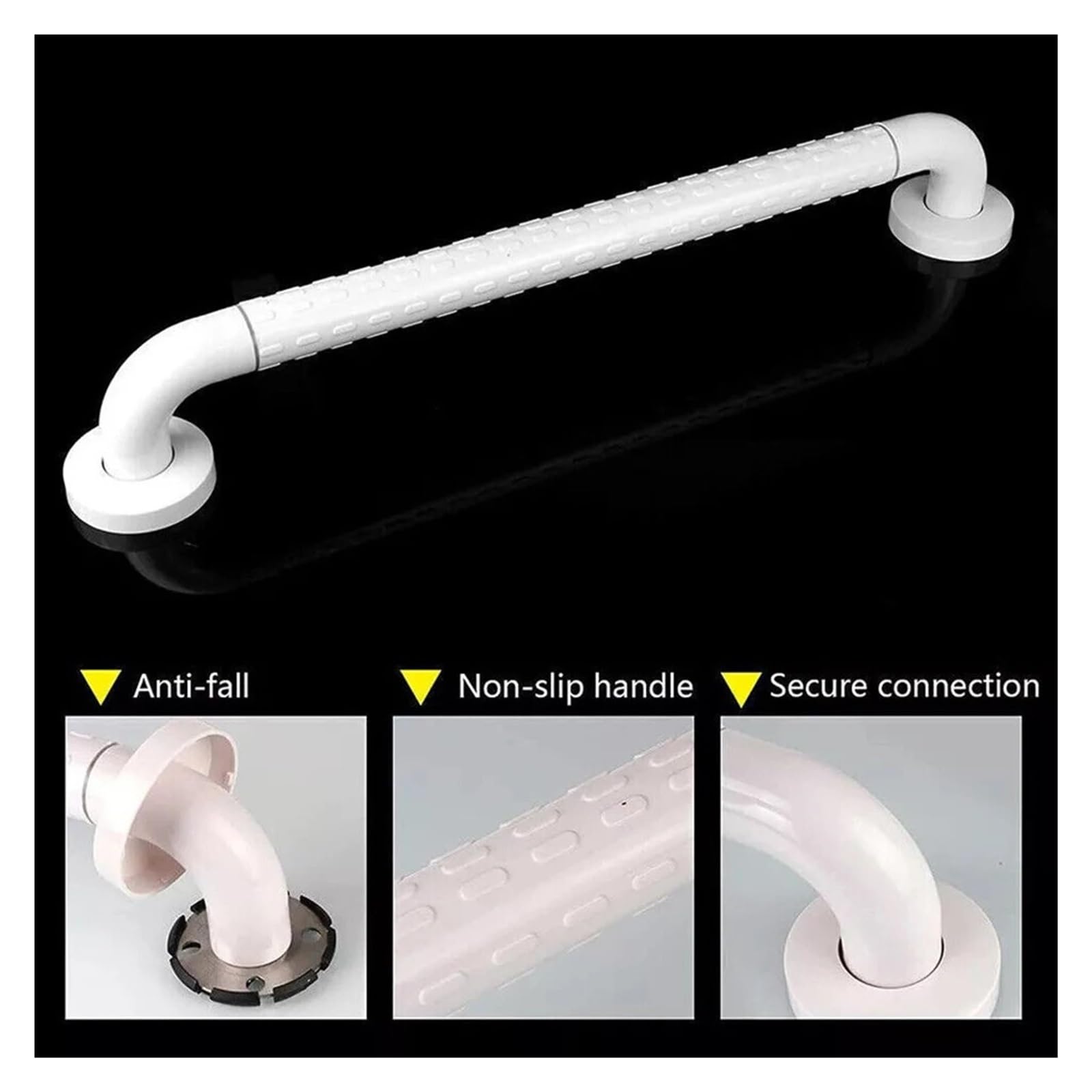 Maniglie per Bagno 30/40/50cm Barra di sostegno for vasca da bagno con impugnatura sicurezza, corrimano supporto for WC luminoso for disabili Per Vasca(40cm)