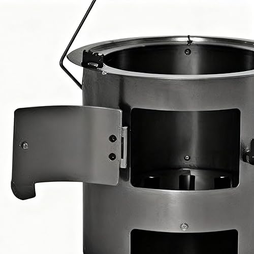 Miniatura 7 de Portable Wood Stove - Lightweight Picnic Burner with Handle - Camp Stove with Grill Grate and Gloves - for Outdoor Backpacking Hiking Cooking