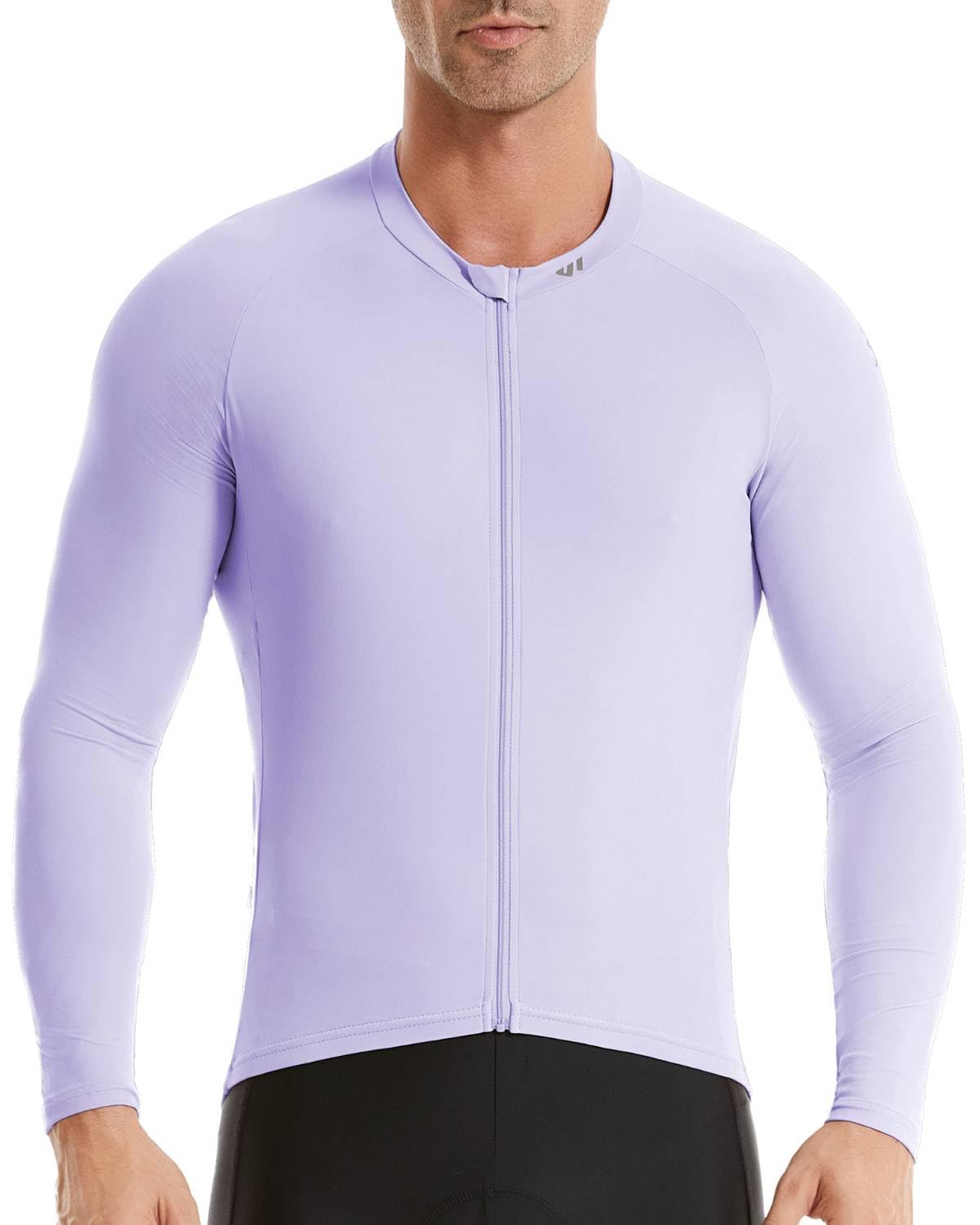 Wulibike Cycling Jersey Men Long Sleeve, Road Bike Jerseys Full Zipper with Pockets, Suitable for Spring and Autumn