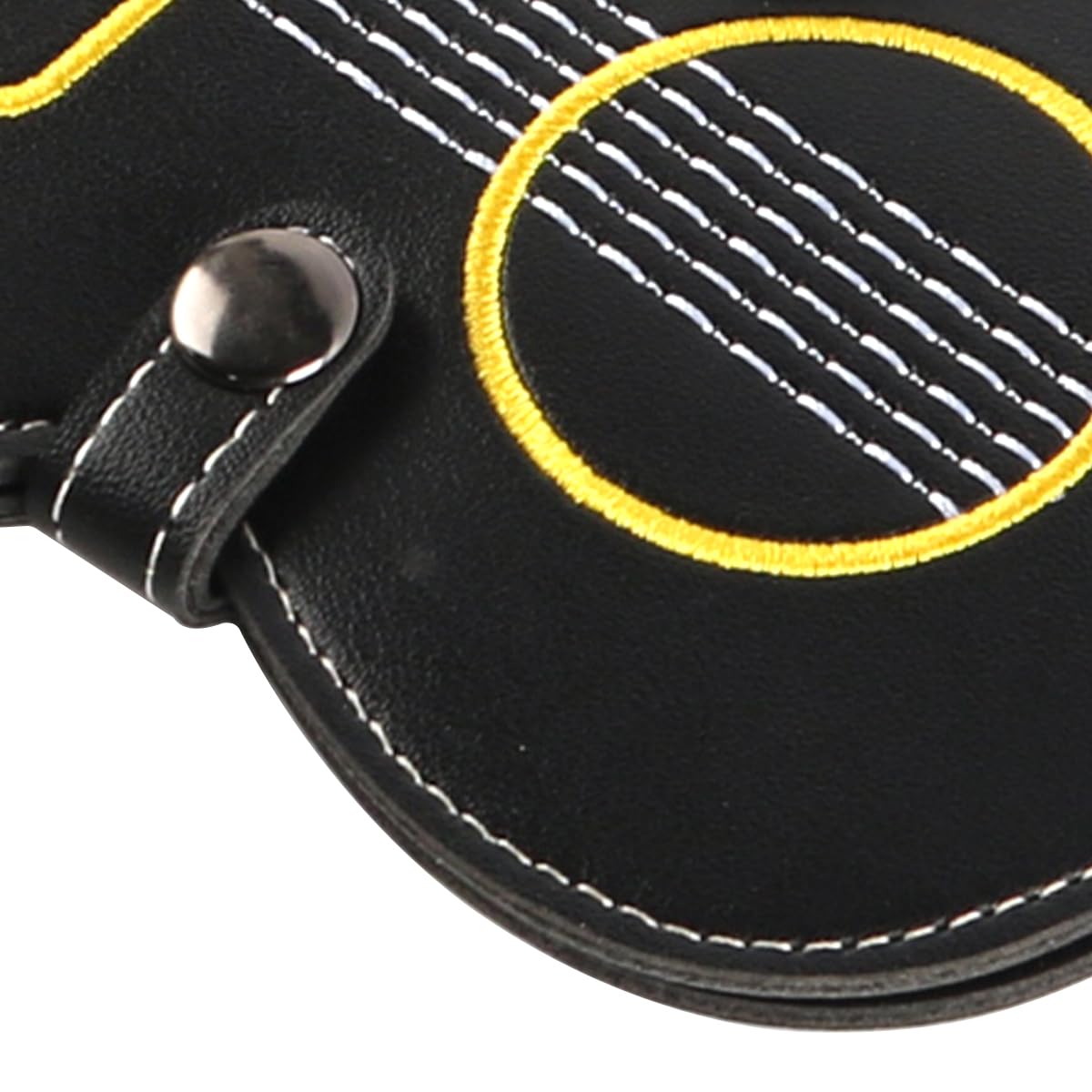 Personalizowany uchwyt na kostki do gitary PU Skórzany organizer na kostki do gitar akustyczno-elektrycznych Stylowy prezent muzyczny dla gitarzystów i muzyków (czarny)
