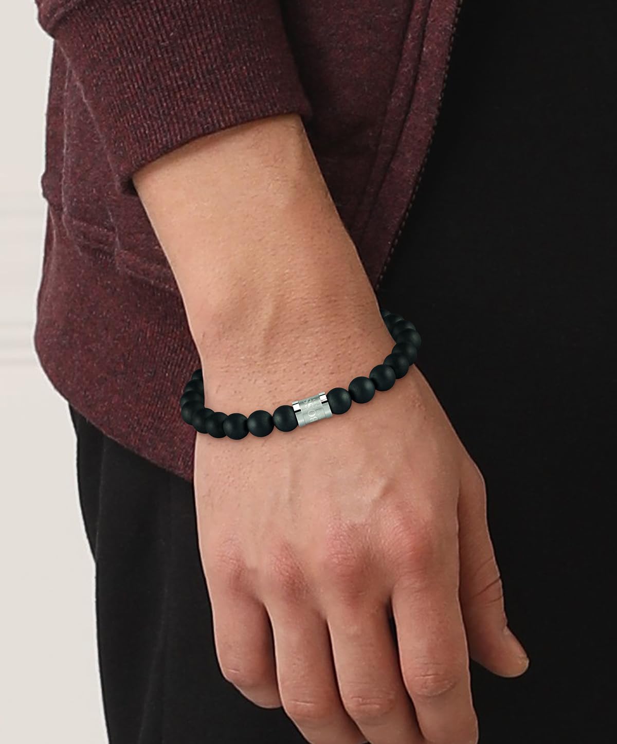 BOSS Jewelry Bracelet pour Homme Collection BEADS FOR HIM Disponible en Deux Tailles