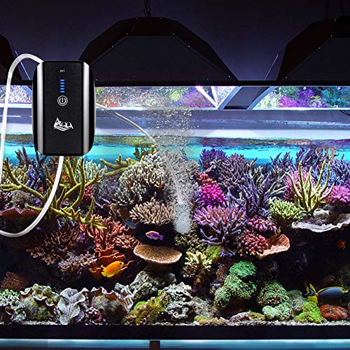 hygger Aquarium Luftpumpe, Aquarium Luftpumpe Extrem Leise für Aquarien
