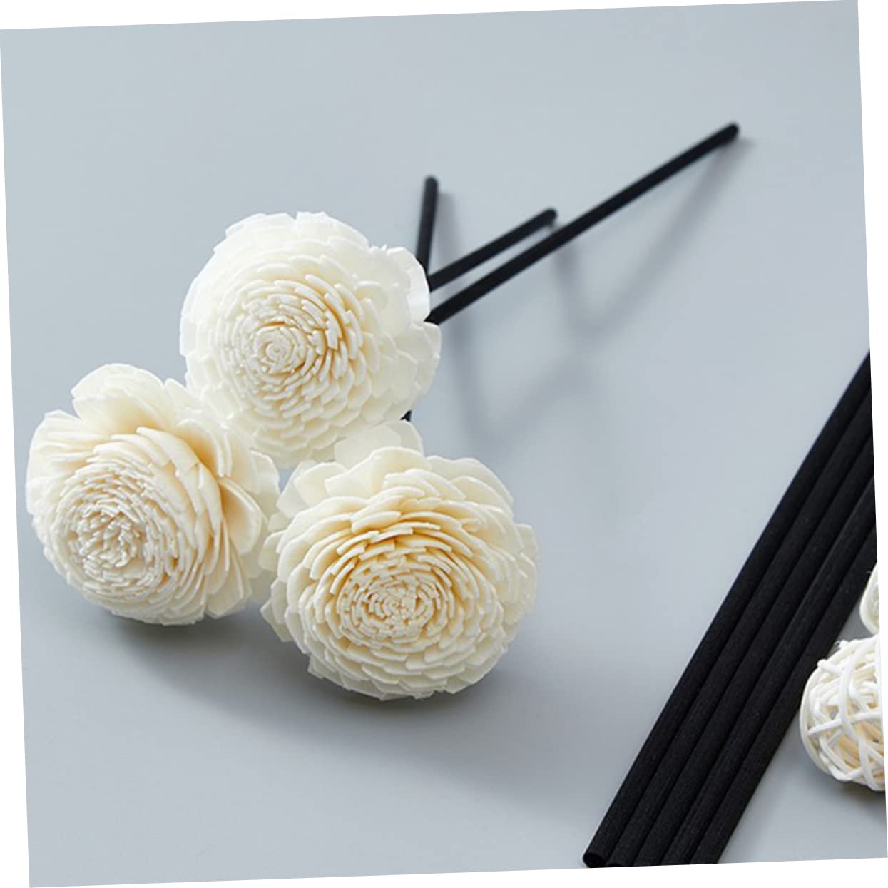 STOBAZA 25stücke Rattan Aroma Diffuser Sticks Duftstäbe Für Raumduft Elegante Pflanzenblüten-Dekoration Für Schlafzimmer Büro Yoga- Und Mehr Ohne Wasser Langlebig Und Stilvoll