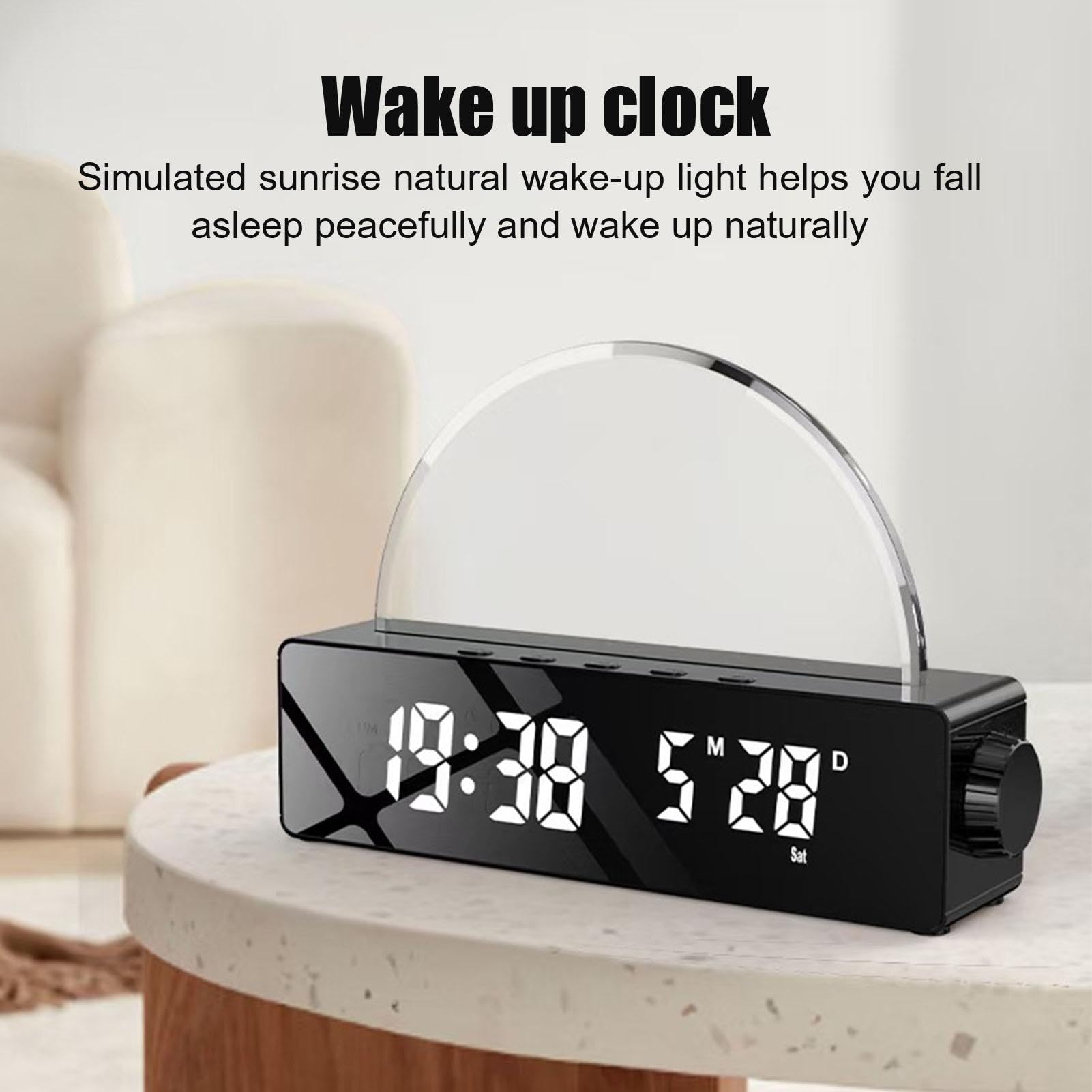 Réveil avec lumière simulée du lever du , multicolore