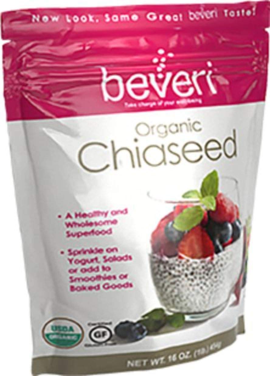 Beveri Nutrition Organic Whole Chia Seed, 16 Oz, 6 Count Beveri Nutrition Organic Whole Chia Seed, 16 Oz, 6 Count