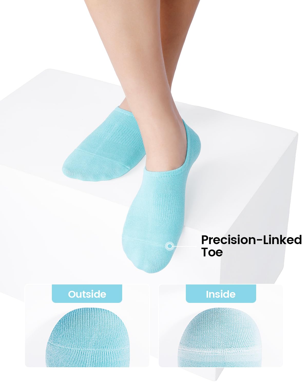 IDEGG No Show Socks Women & Men Low Cut Ankle Short Anti-slid Athletic Running Casual Invisible Liner Socks: Large F_6 Pairs(6 Colors)