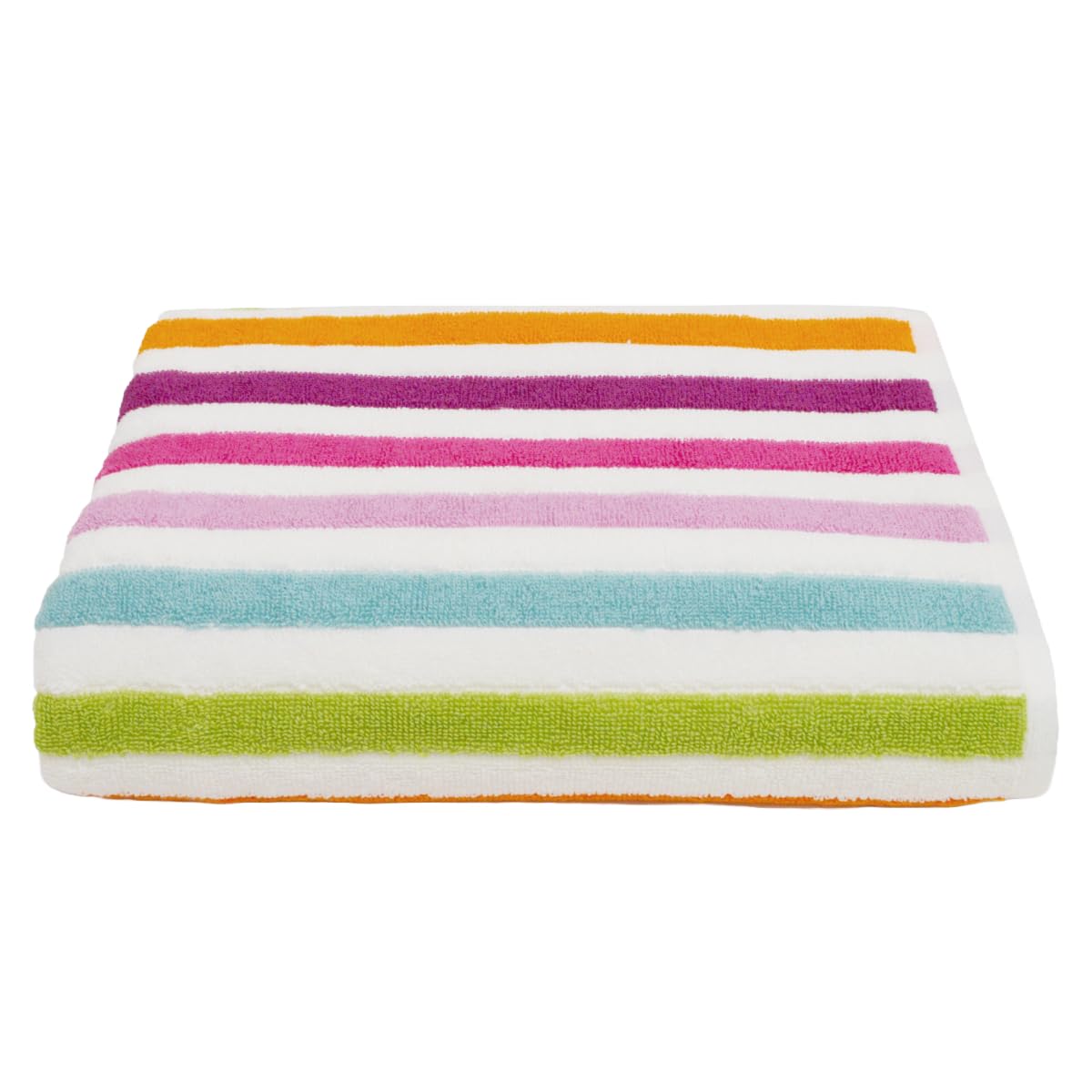 Allure Cali Multi Striped Bath Sheet 90 x 150cm, 100% Cotton – Super Soft, Absorbent, Quick Dry Multicoloured Stripe Extra Large Bath Towel