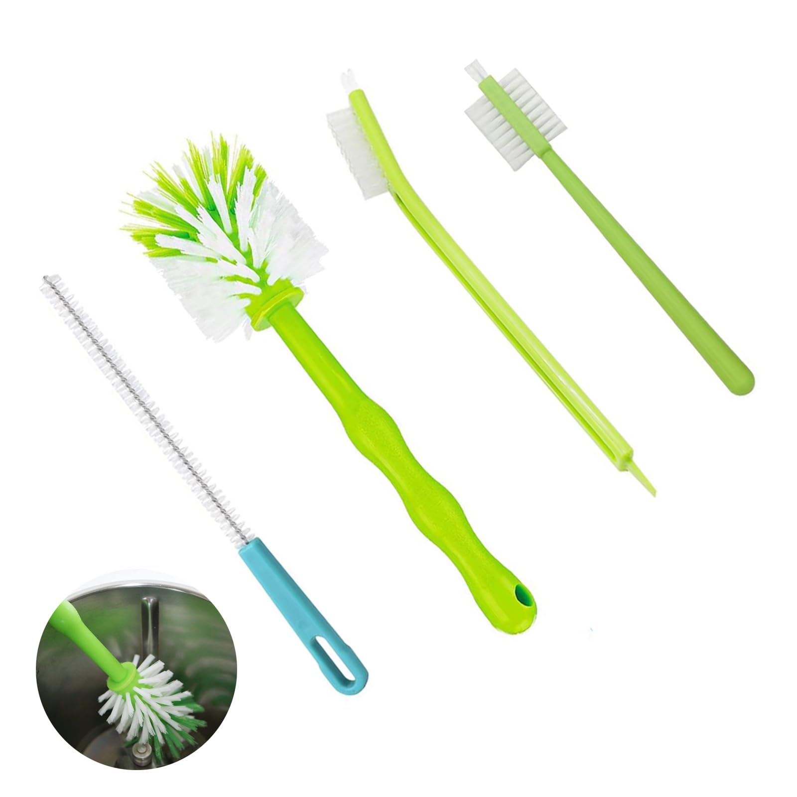 Cleaning Brush for Thermomix, Set of 4 Cleaning Brushes Compatible with Thermomix TM31 TM5 TM6 TM21, Mixing Pot Brush Knife Brush with Cup Brush Brush Accessories Tool for Mixing Pot/Mixing Pot Fair