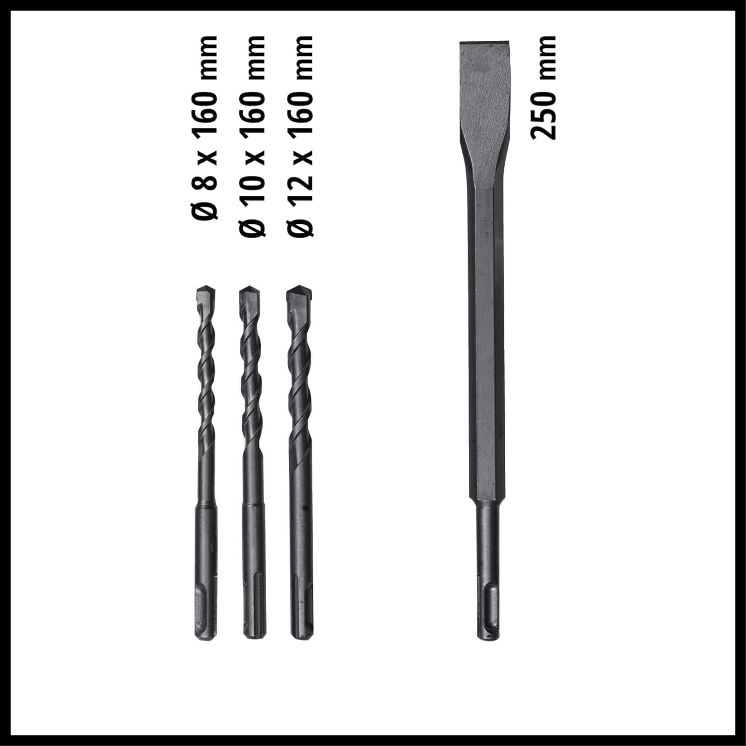 Einhell Marteau perforateur TC-RH 620 4F Kit (620 W, mécanisme de frappe pneumatique, force de frappe 2,2 J, perçage, perforage et burinage avec/sans fixation, SDS Plus, blocage pour marche continue)