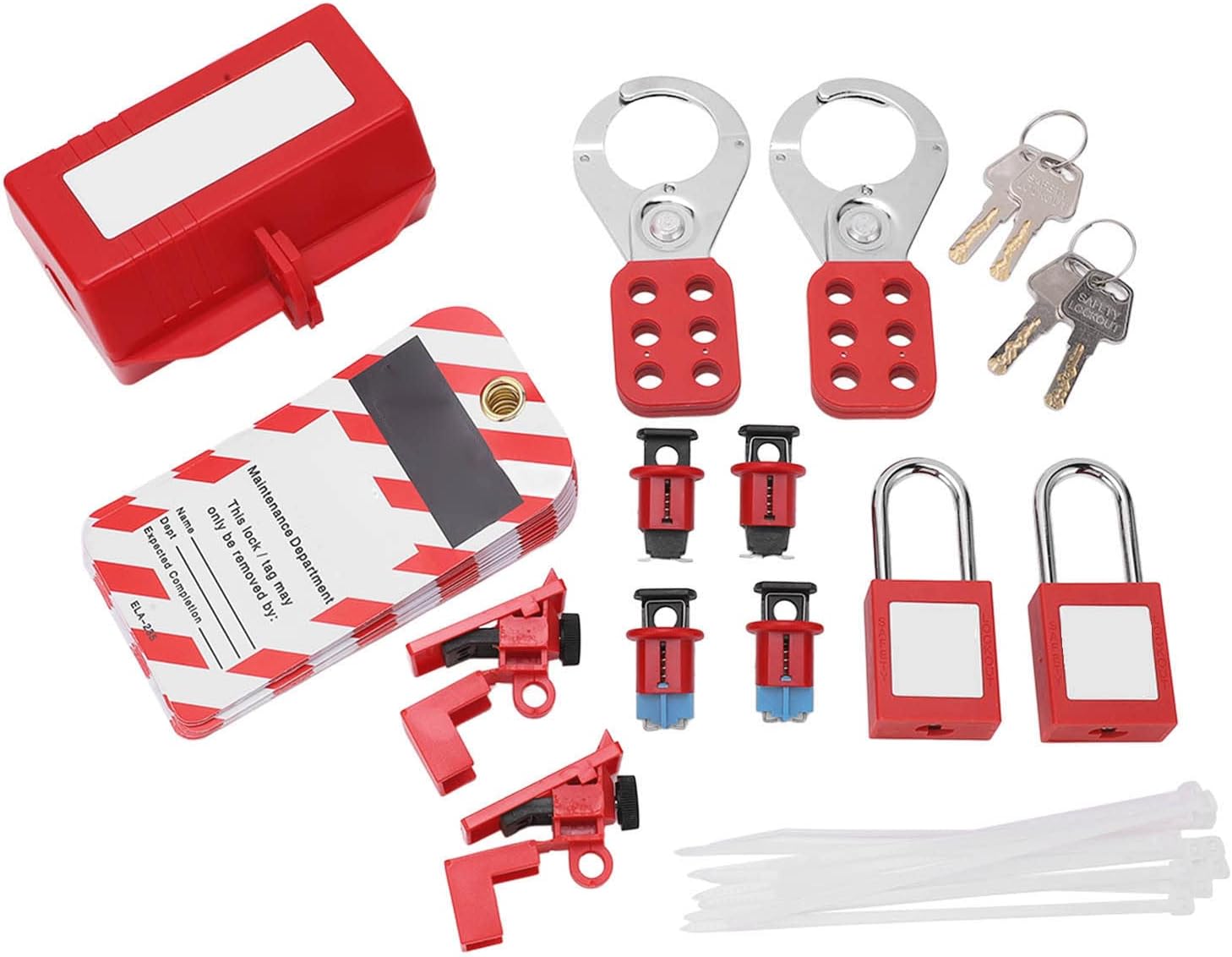 Electrical Lockout Tagout Safety Padlock Loto Tag Hasps Set for Industrial Chemicals